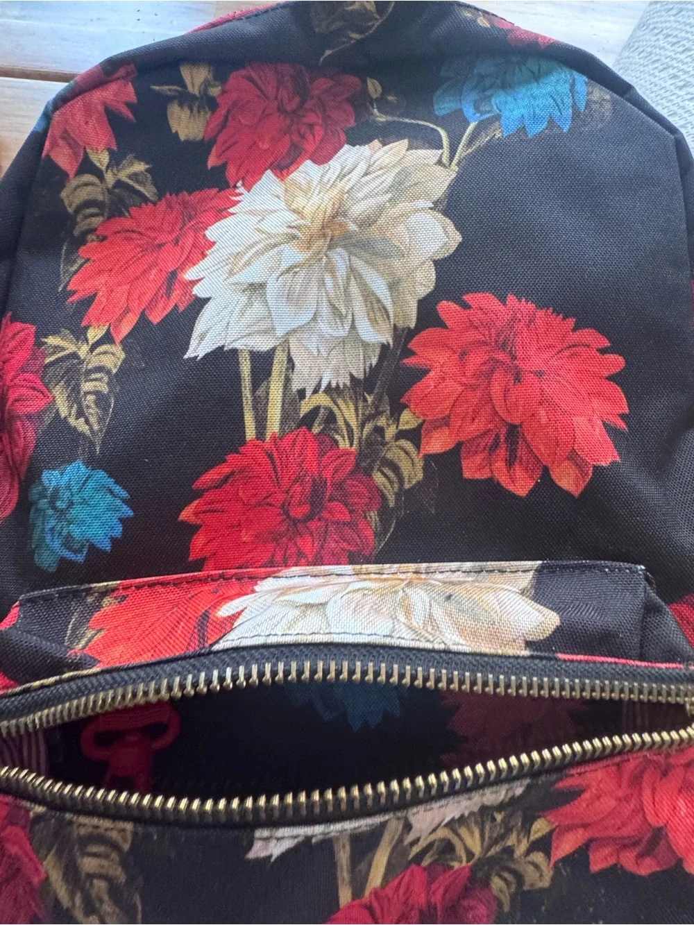 Herschel Supply Company Floral Print Backpack - Black, Red, Teal, Cream